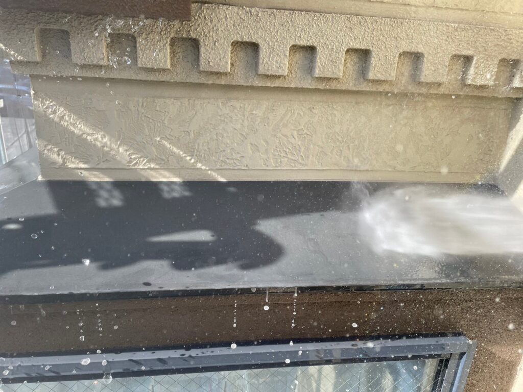 出窓天板高圧ジェット洗浄
