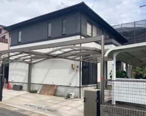 H様邸 屋根外壁塗装リフォーム／ウッドデッキ解体撤去・カーポート屋根取替新設工事