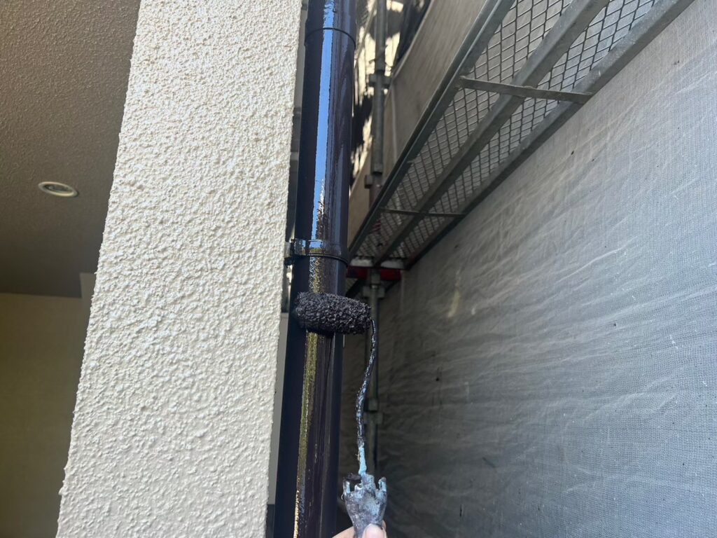 竪樋仕上げ２回目