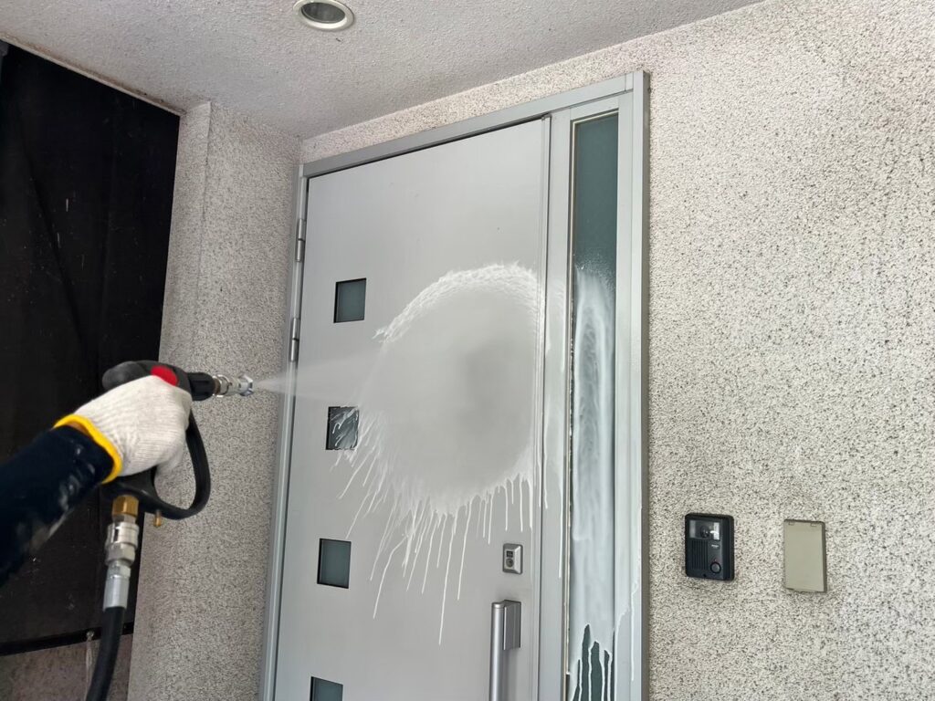 玄関ドアジェット洗浄