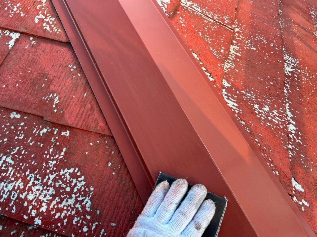 屋根板金部素地調整