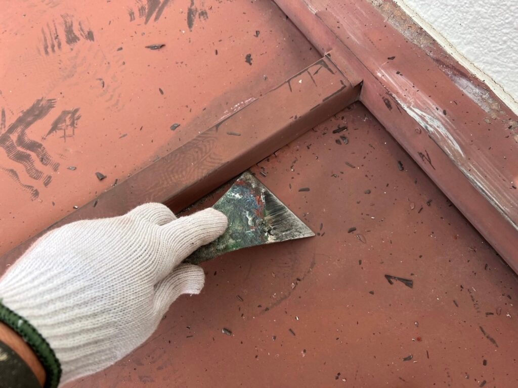 瓦棒屋根素地調整