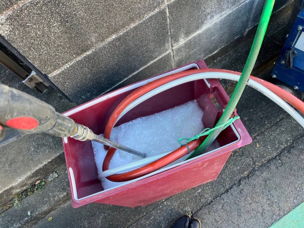 バイオ液を攪拌します