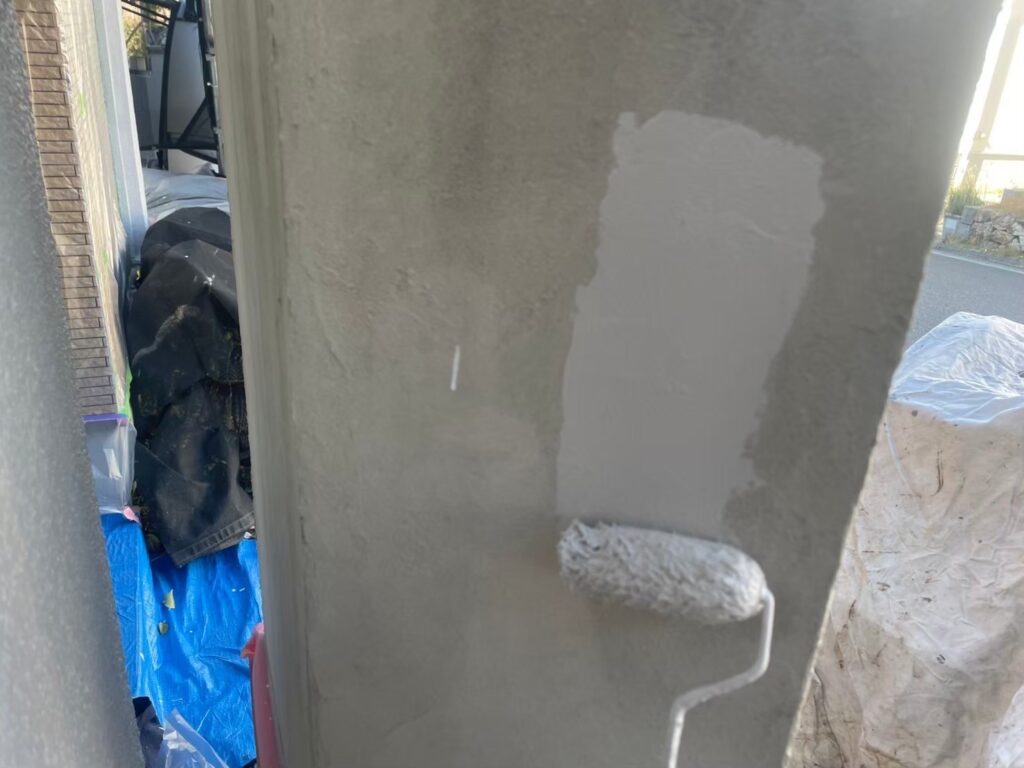 門柱仕上げ１回目