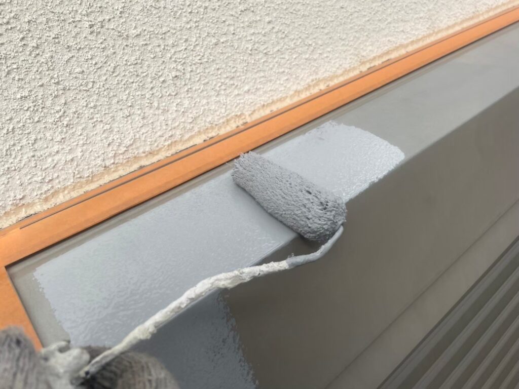 シャッターＢＯＸさび止め塗布