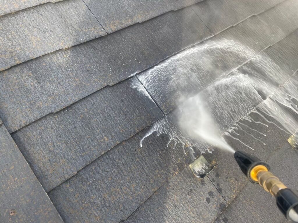 屋根高圧ジェット洗浄