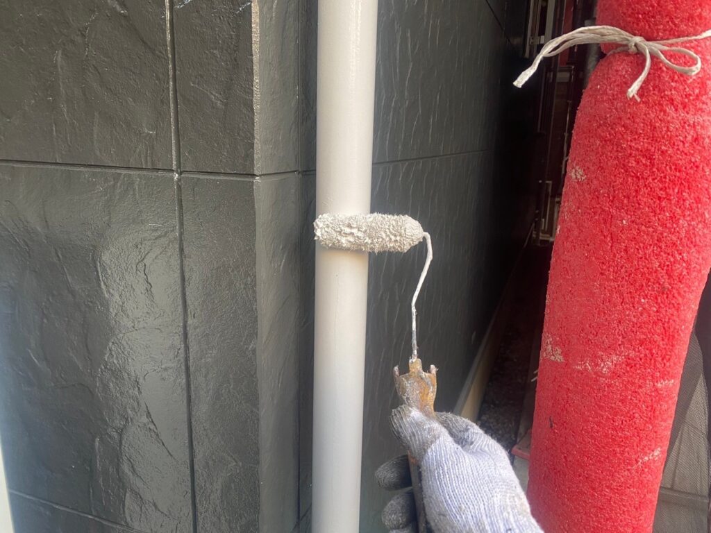 雨樋仕上げ２回目