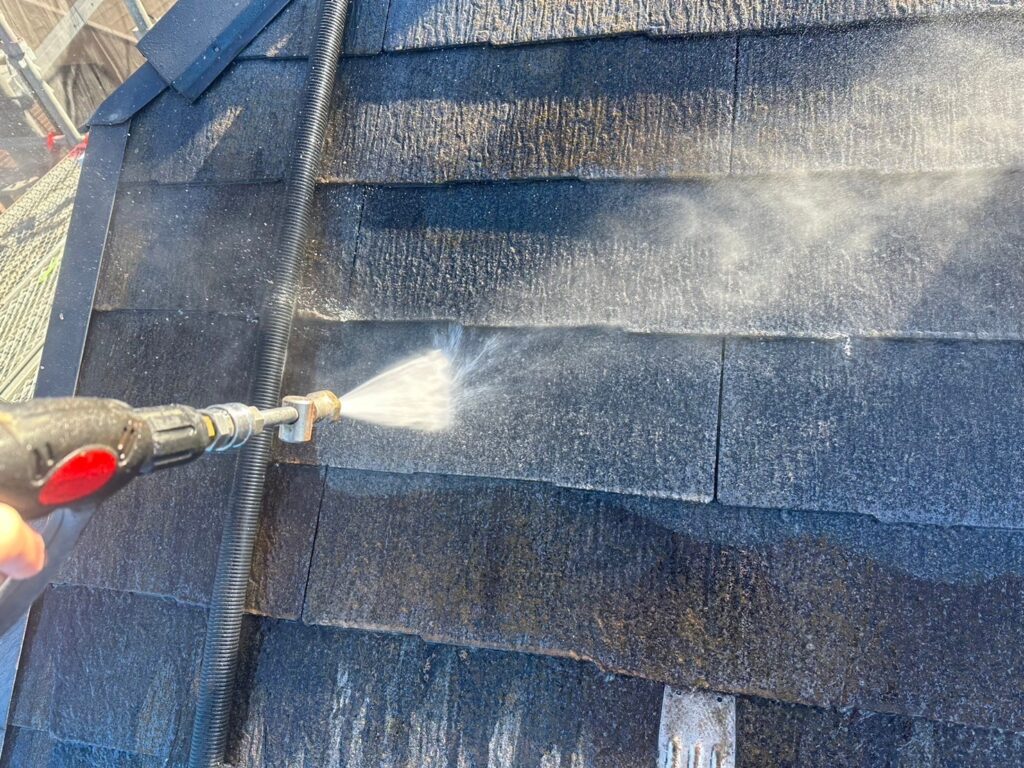 屋根高圧ジェット洗浄