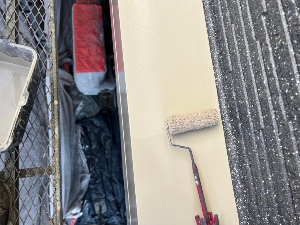 シャッターボックス仕上げ2回目