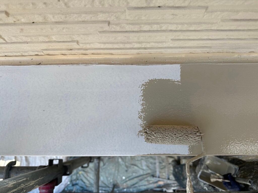 シャッターボックス仕上げ1回目