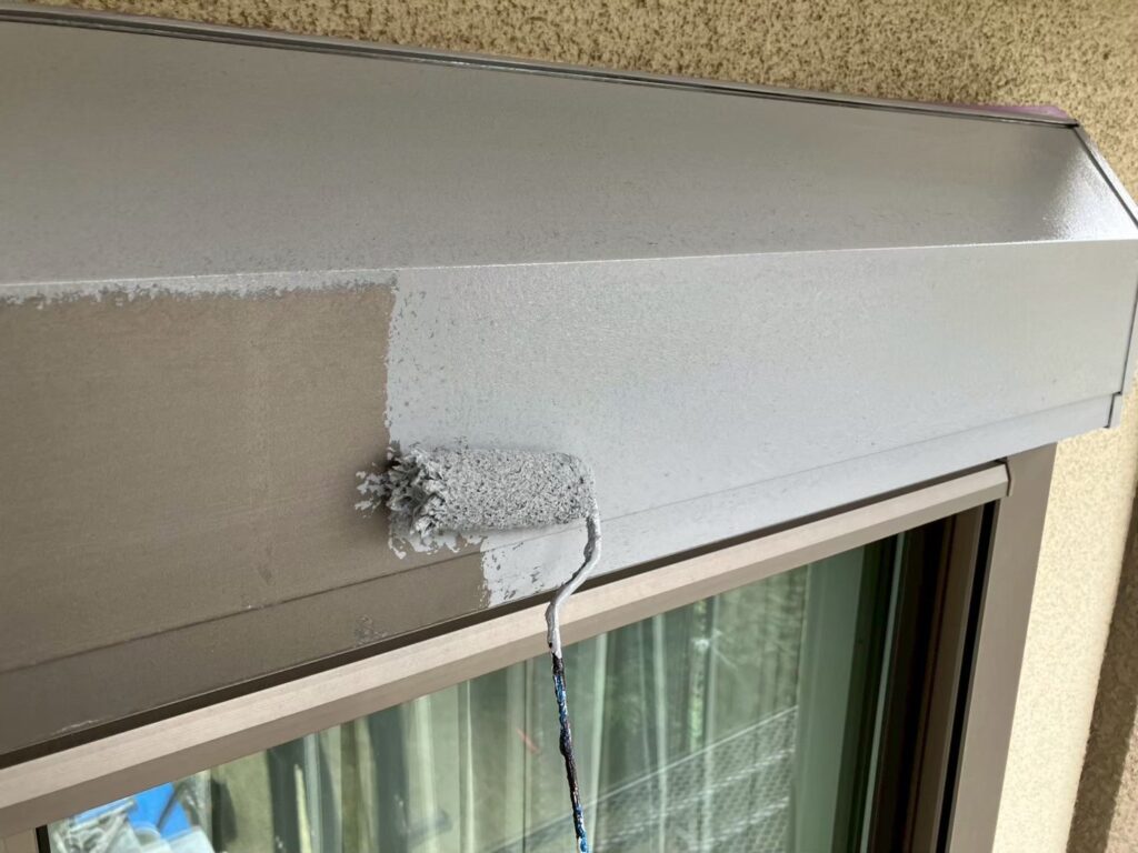 シャッターＢＯＸさび止め塗布