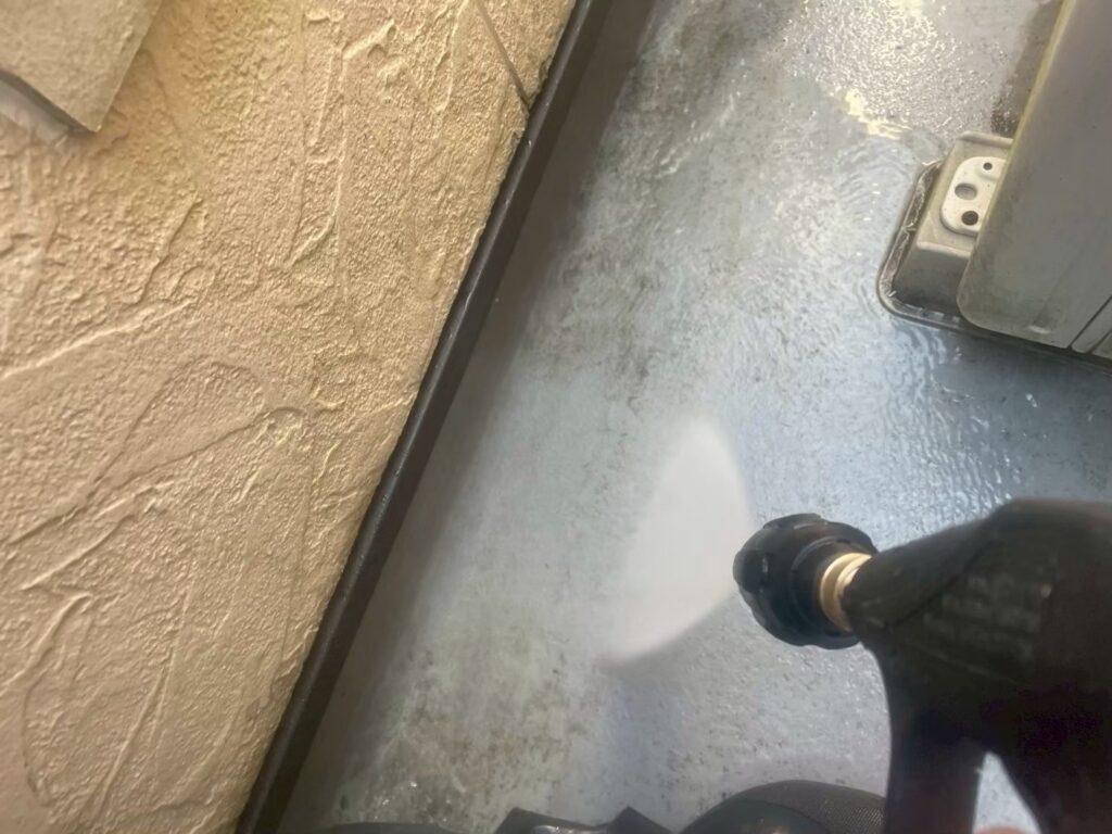 バルコニー高圧ジェット洗浄