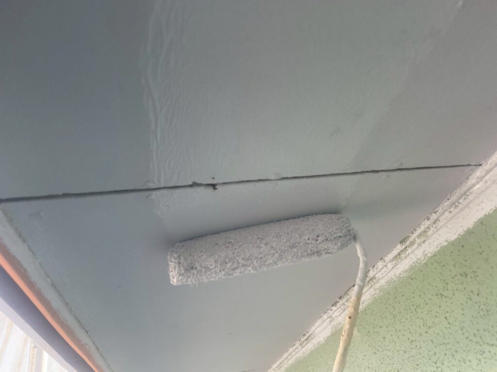 軒天仕上げ２回目