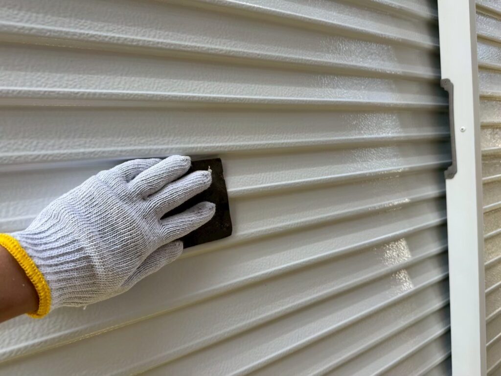 シャッターＢＯＸ素地調整