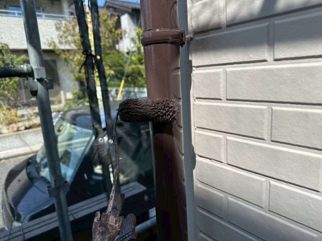 雨樋仕上げ２回目