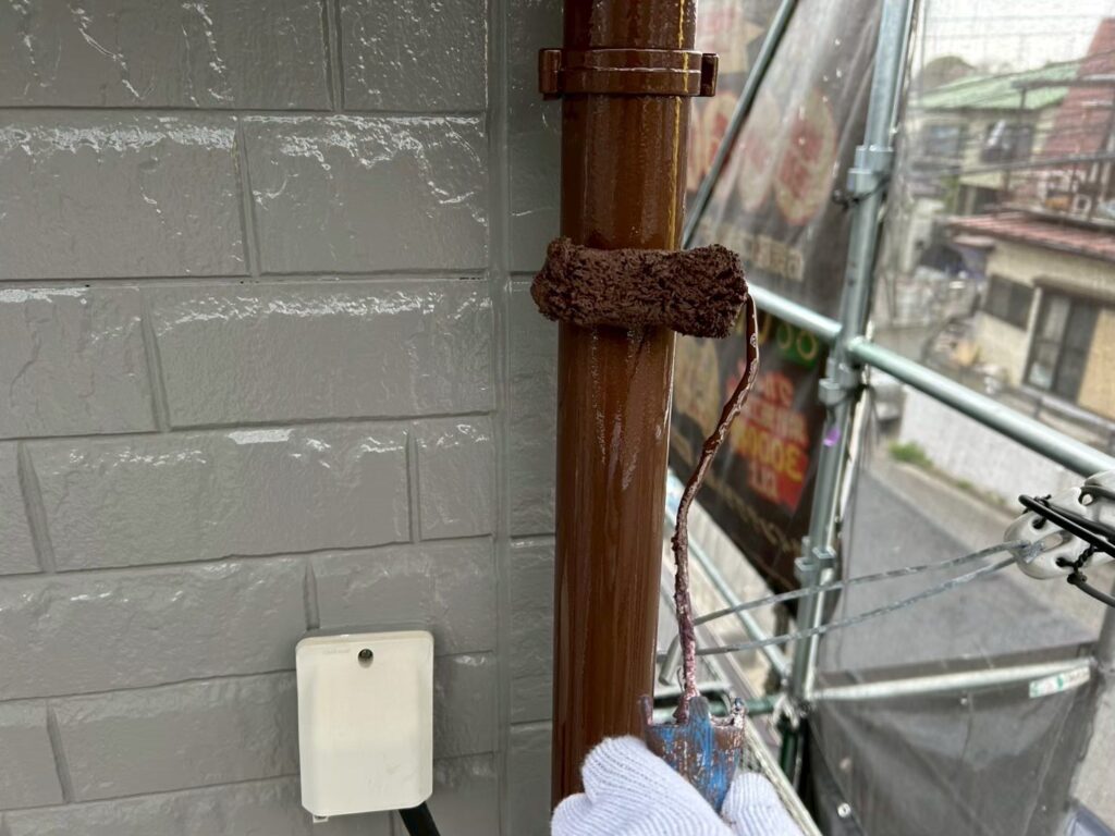 雨樋仕上げ２回目