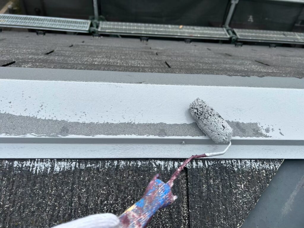 屋根板金さび止め塗布