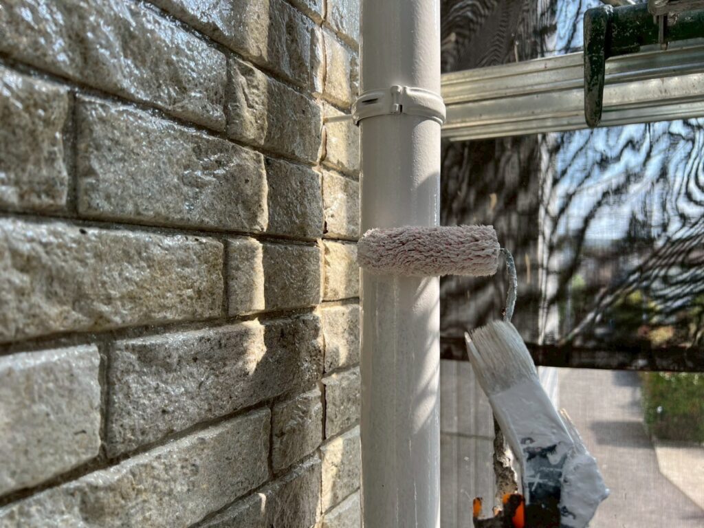 雨樋仕上げ２回目