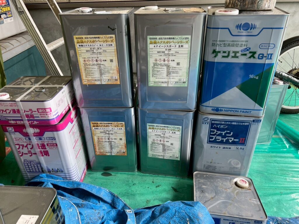 材料検収／実際に使用した材料です。