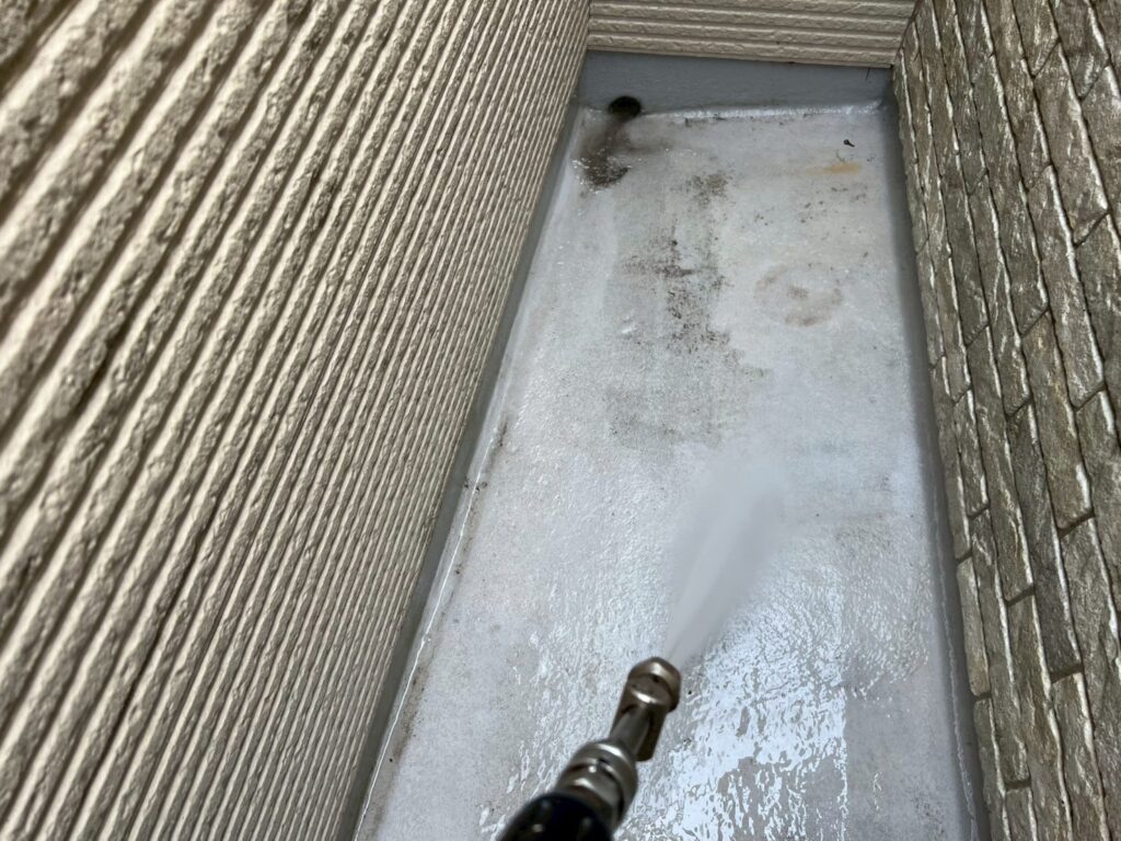 バルコニー高圧ジェット洗浄