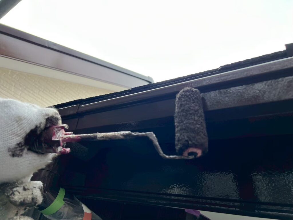 軒樋仕上げ２回目