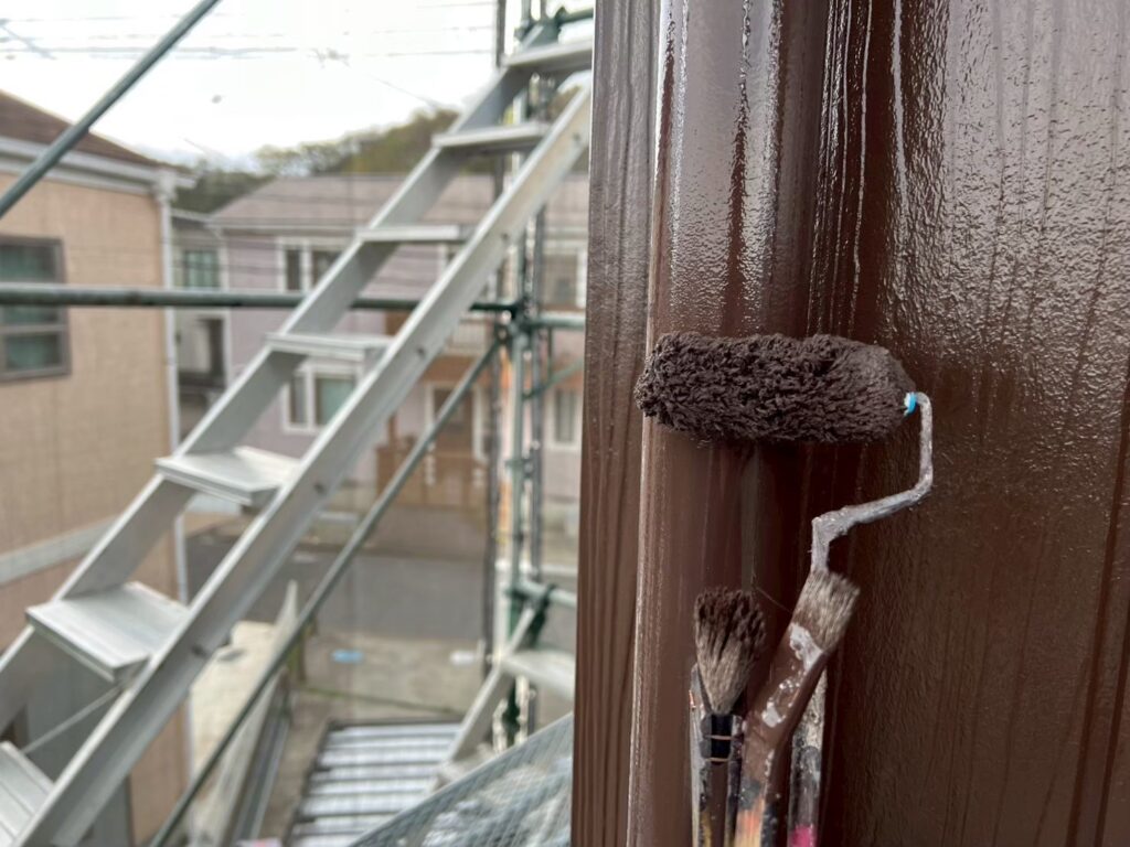 雨樋仕上げ２回目