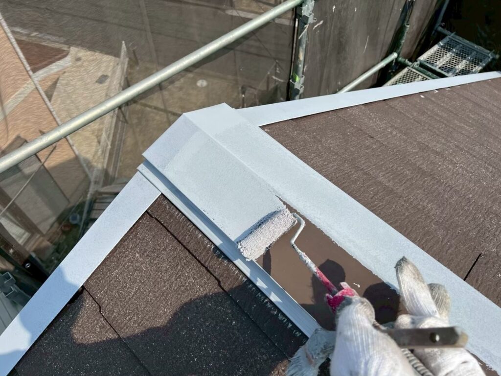 屋根板金さび止め塗布