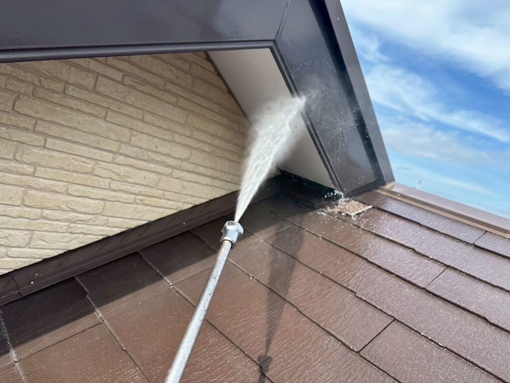 軒天高圧ジェット洗浄