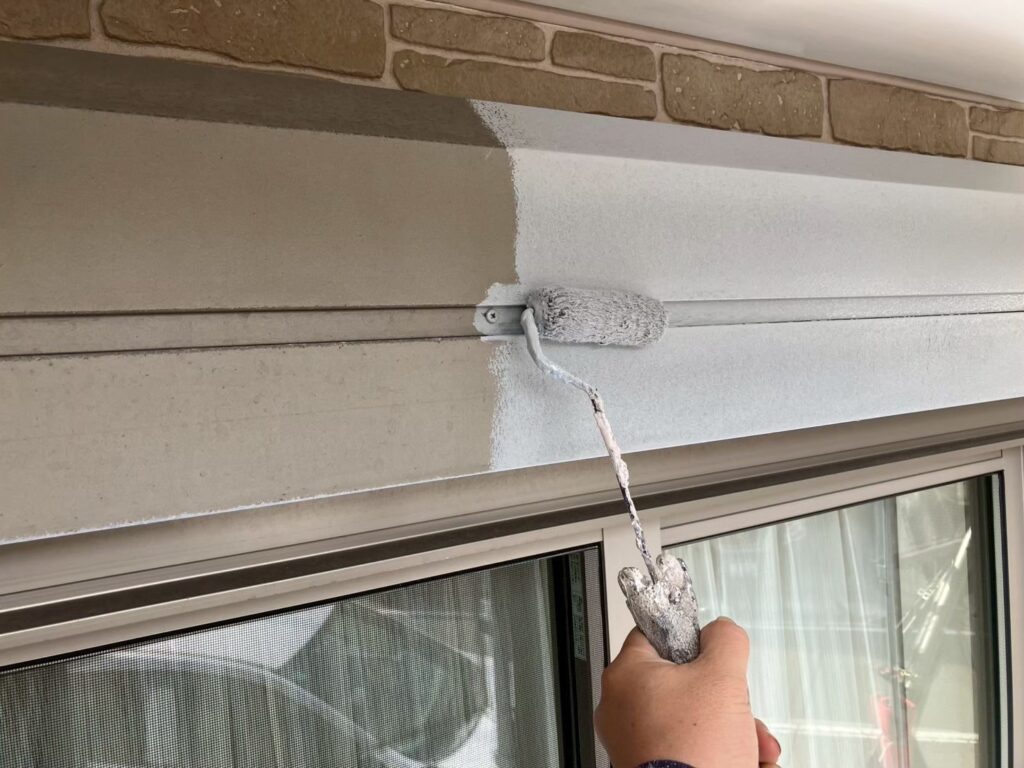 シャッターＢＯＸさび止め塗布