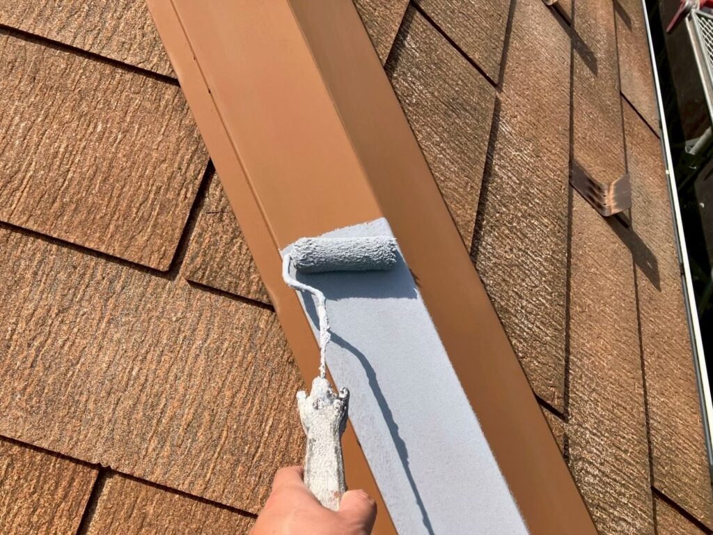 屋根板金さび止め塗布