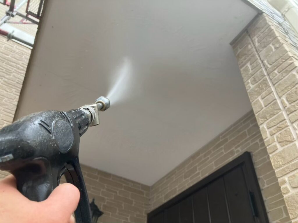 軒天高圧ジェット洗浄