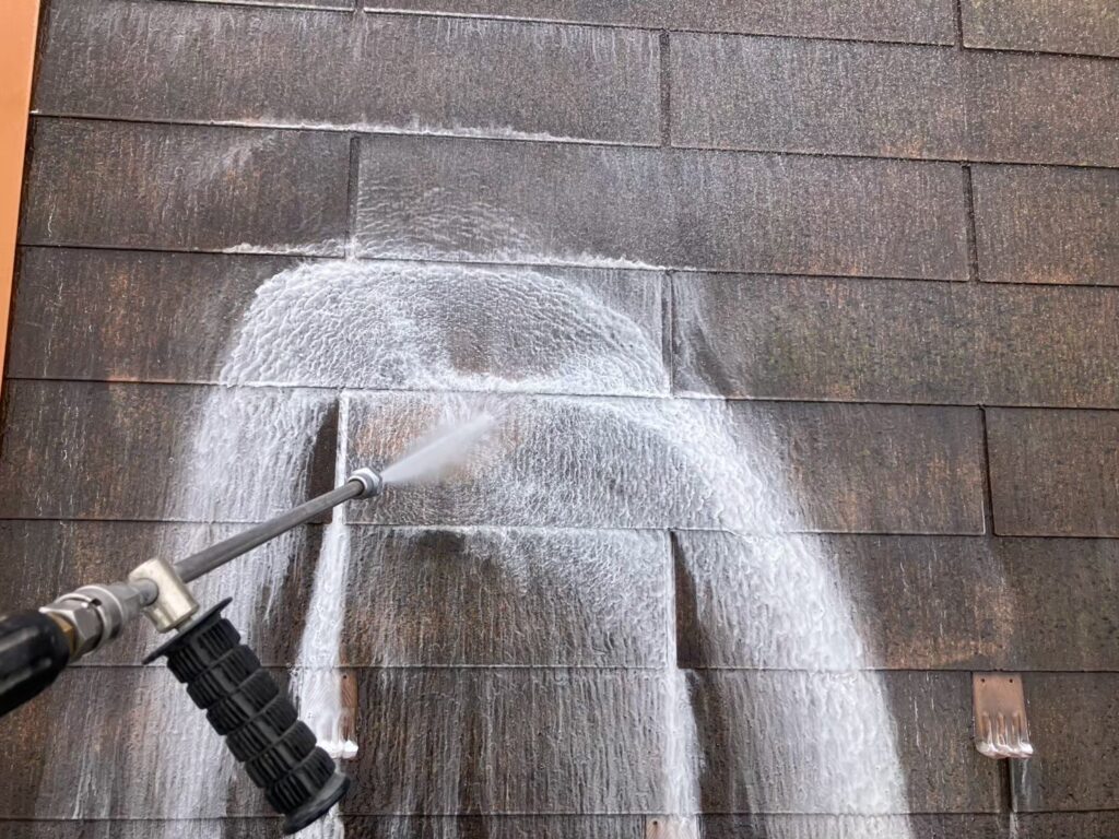 屋根高圧ジェット洗浄