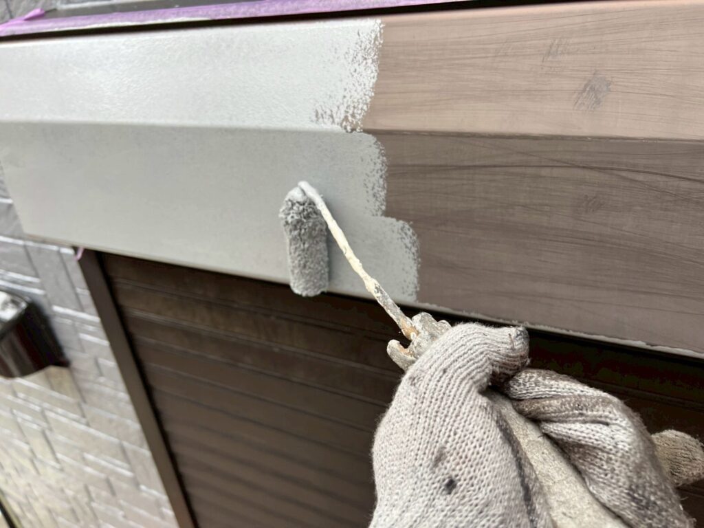 シャッターＢＯＸさび止め塗布