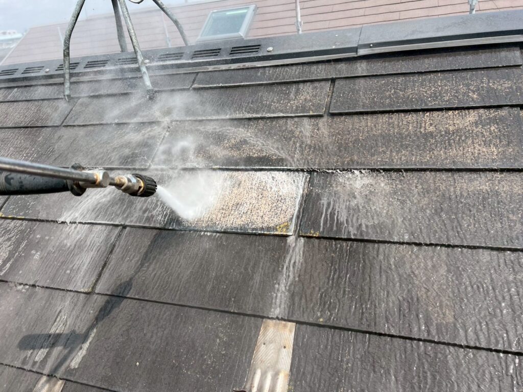 屋根高圧ジェット洗浄