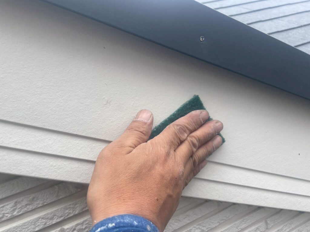 破風板素地調整