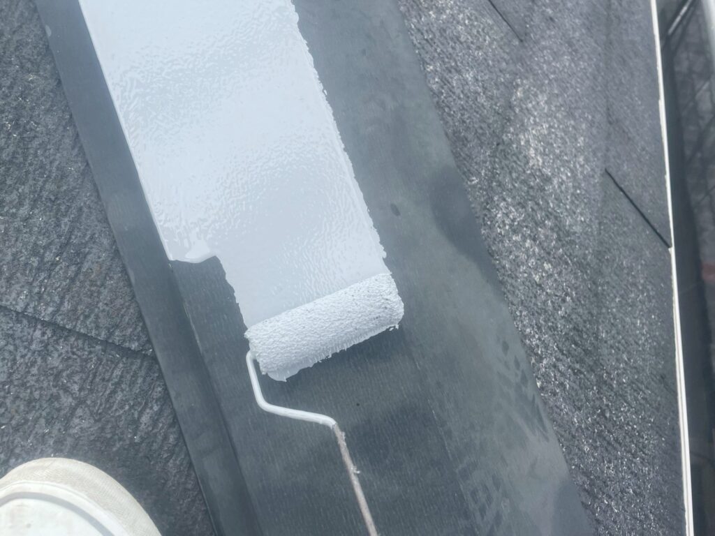 屋根板金さび止め塗布
