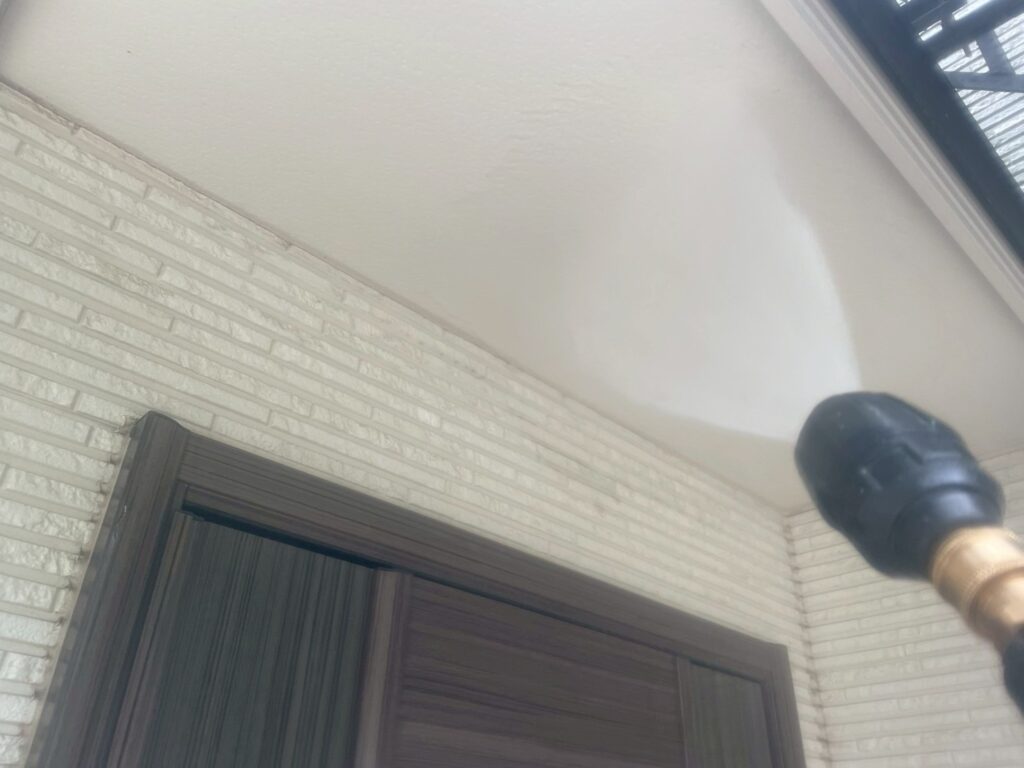 軒天高圧ジェット洗浄