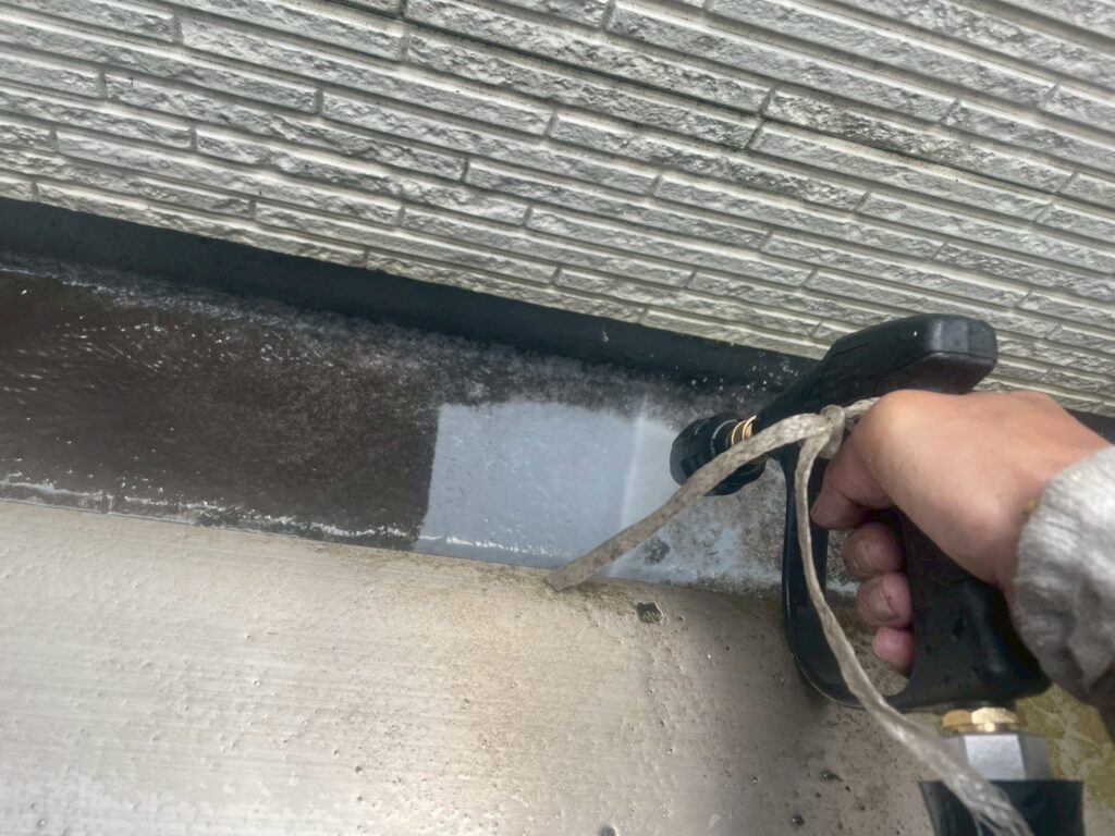 バルコニー高圧ジェット洗浄