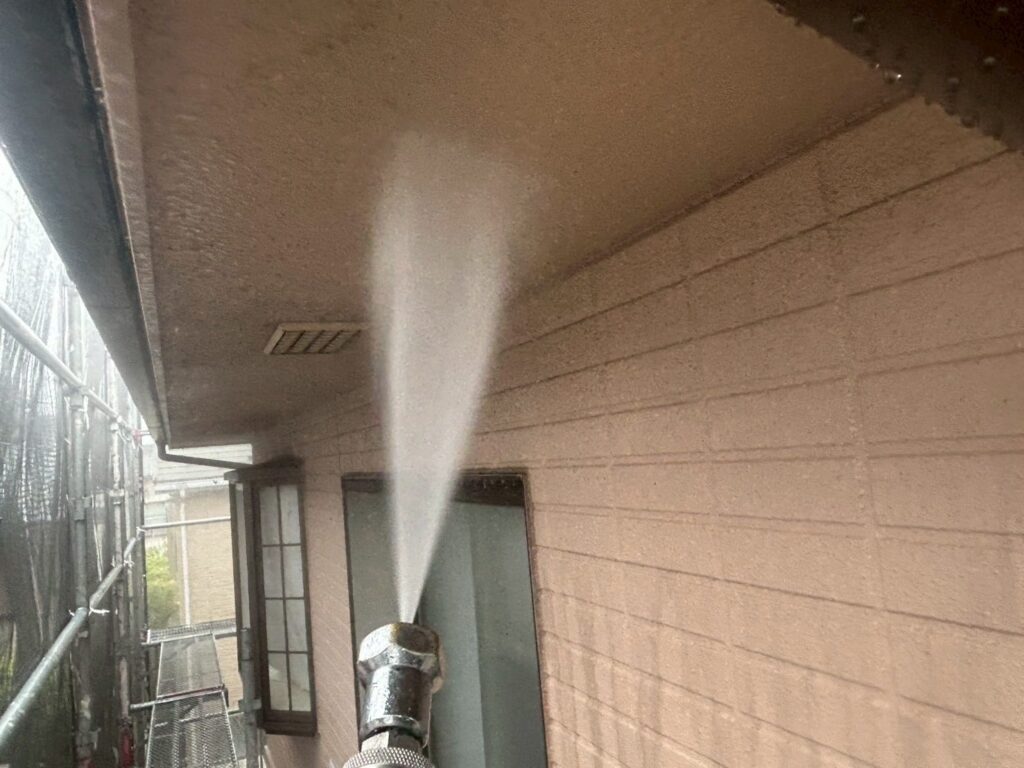 軒天高圧ジェット洗浄