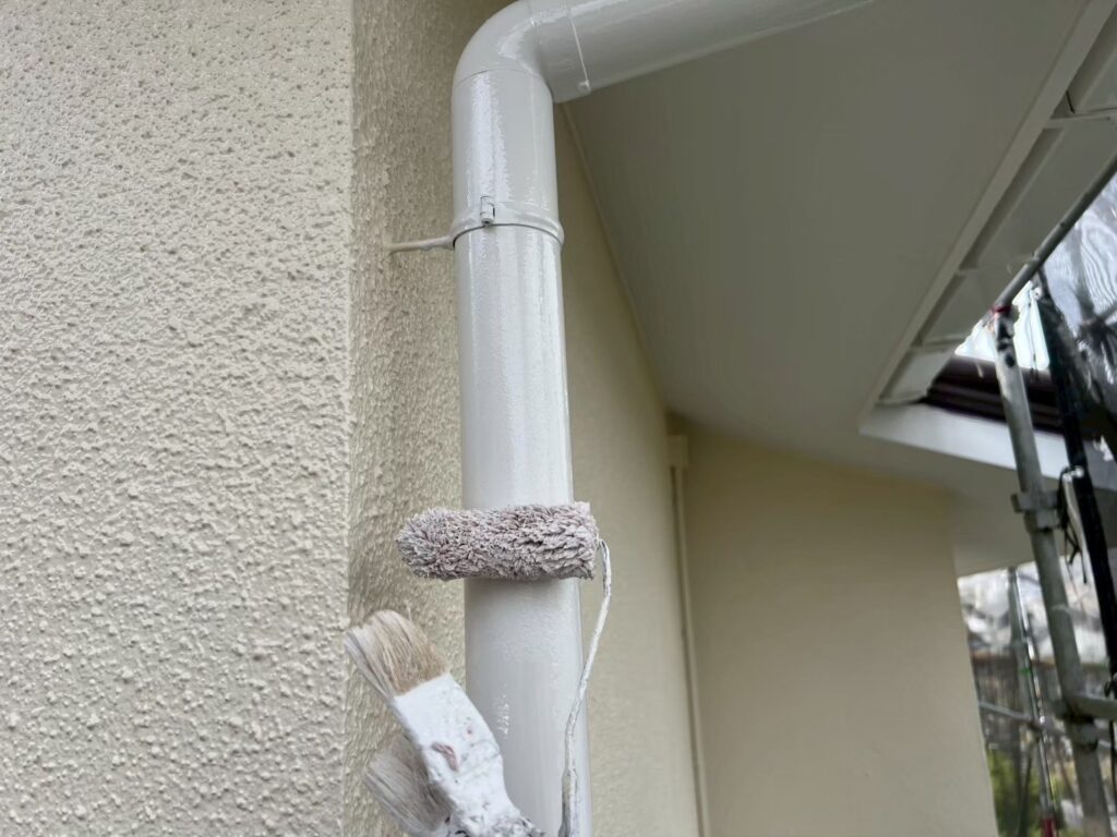 竪樋仕上げ２回目