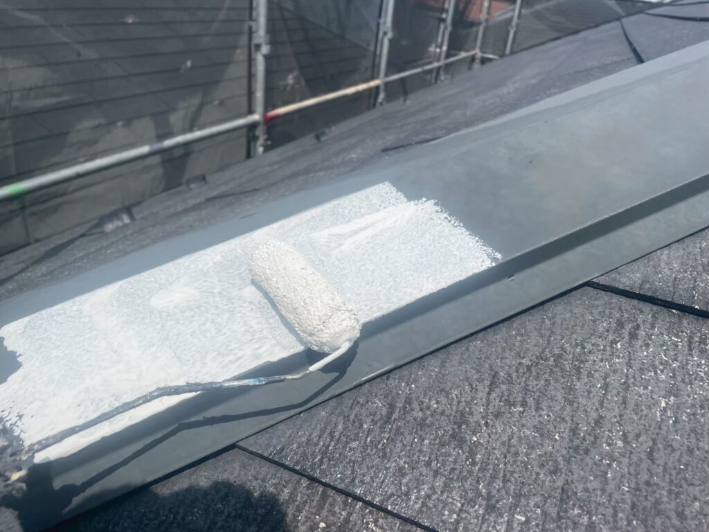 屋根板金さび止め塗布