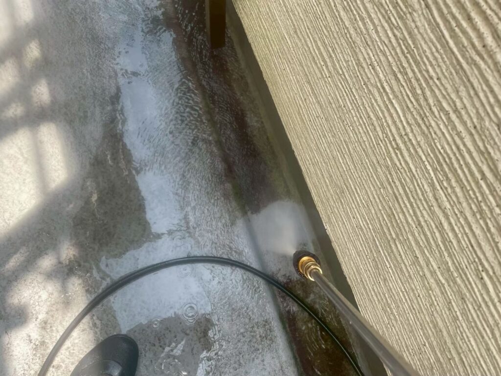バルコニー高圧ジェット洗浄
