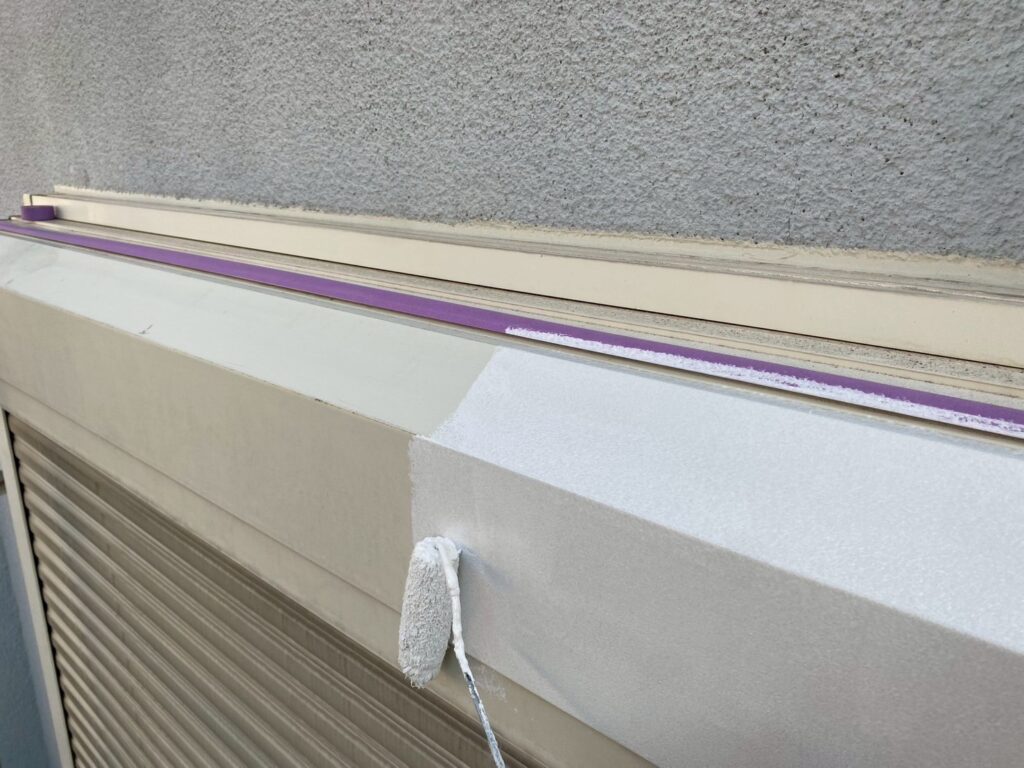 シャッターＢＯＸさび止め塗布