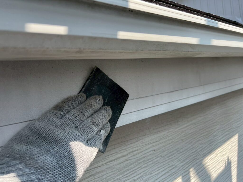 鼻隠し素地調整