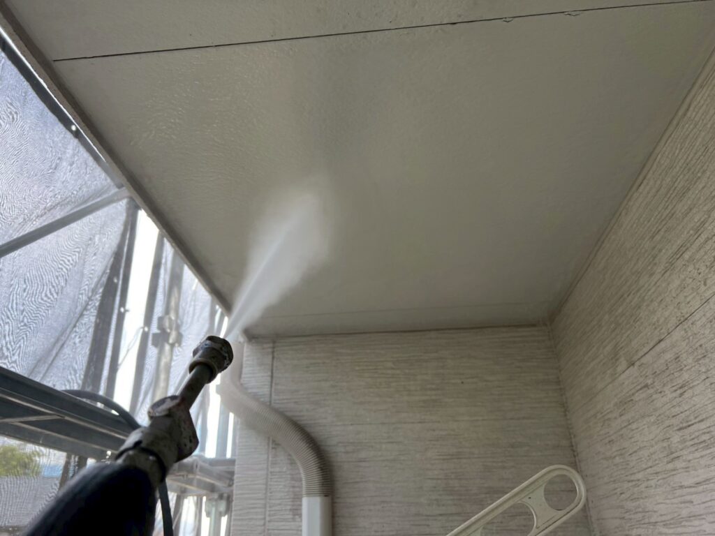 軒天高圧ジェット洗浄