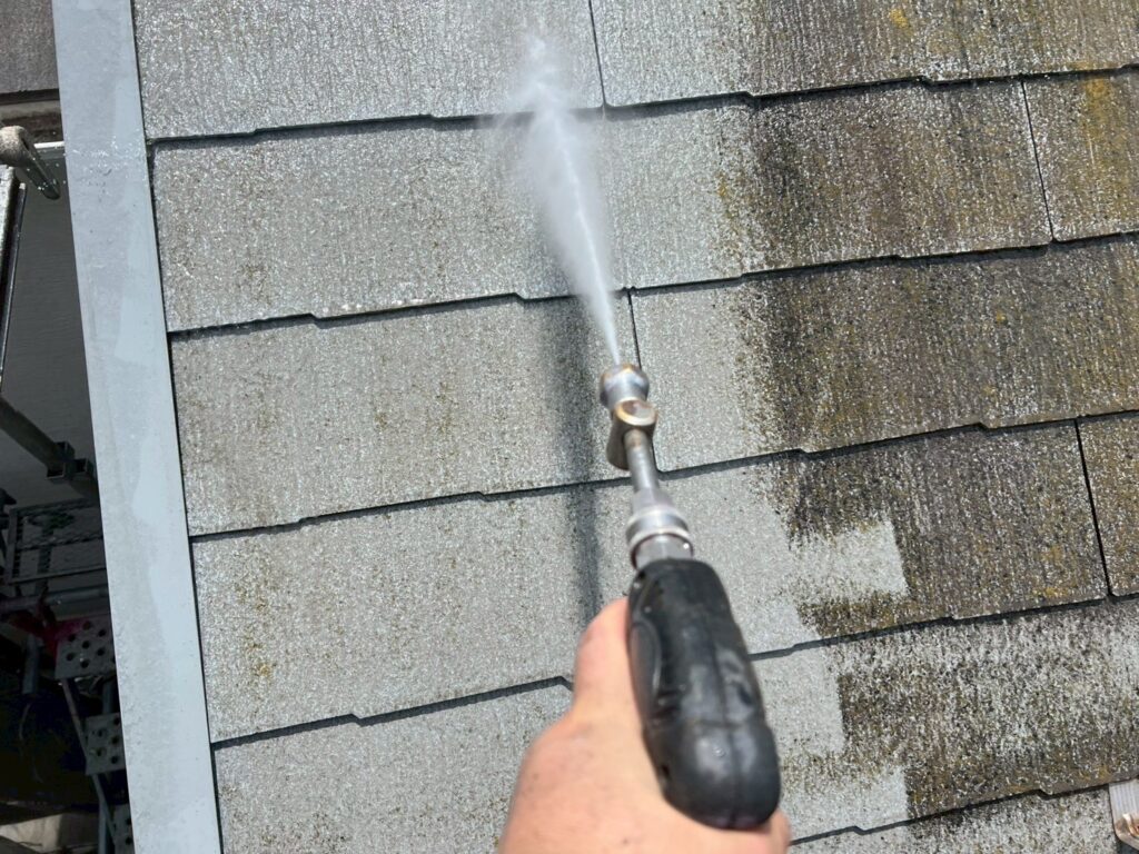 屋根高圧ジェット洗浄