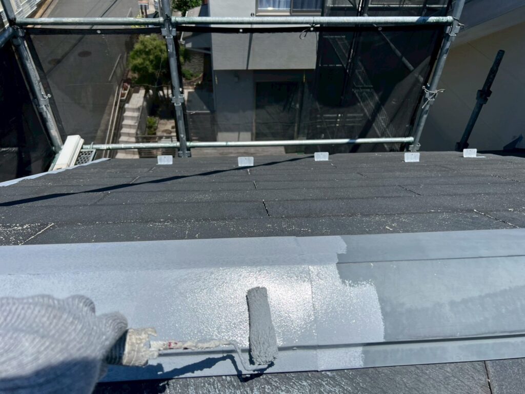 屋根板金さび止め塗布