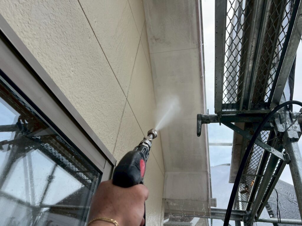 軒天高圧ジェット洗浄