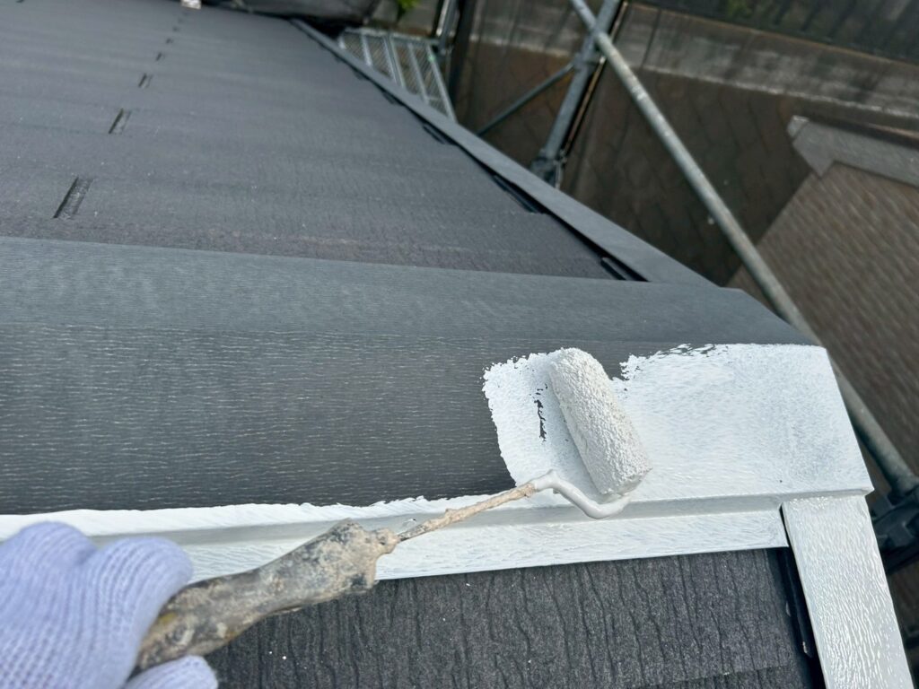 屋根板金さび止め塗布
