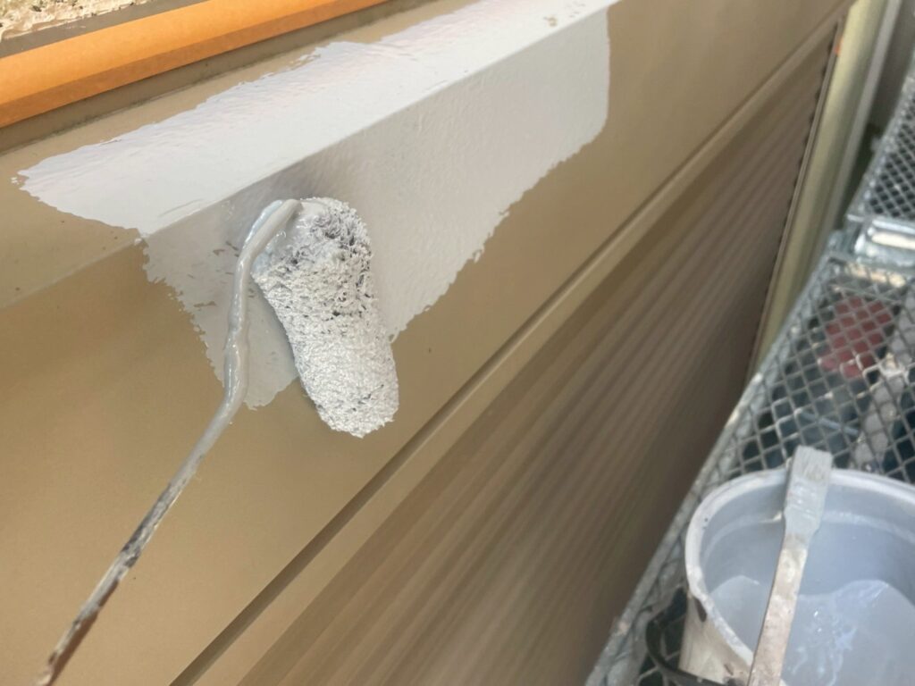 シャッターＢＯＸさび止め塗布